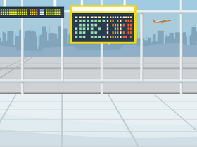 Airport waiting room vector