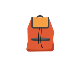 Backpack traveler clipart