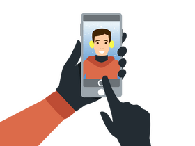 Man selfie clipart