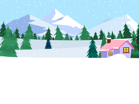 Winter village vector