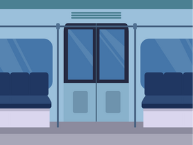 Train hall vector