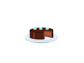 Cake bitten clipart