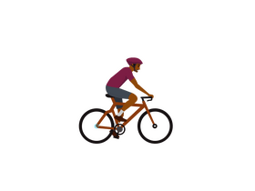 Man cycling clipart