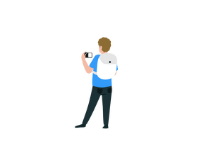 Man with camera clipart