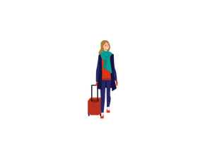 Woman traveling clipart
