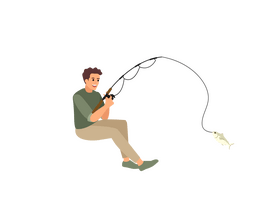 Fishing man clipart