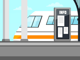 Train station vector