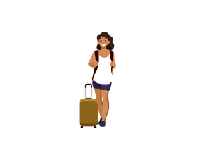 Woman explorer clipart