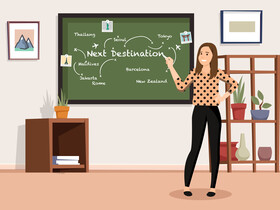 Travel planning, trip planning vector