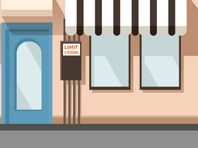 Cafe front view vector