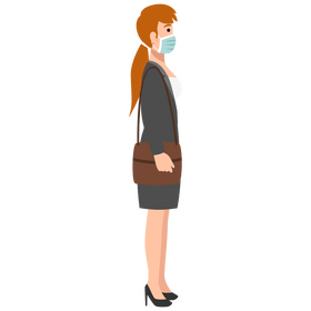 Woman standing clipart