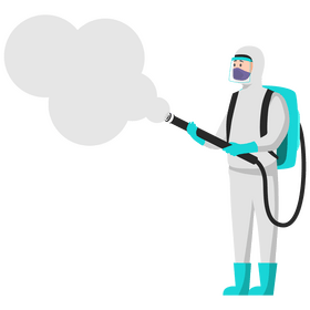 Fight coronavirus, disinfectant clipart