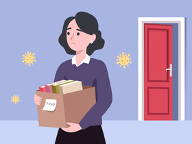 Loss job due to coronavirus vector