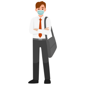Man during pandemic clipart
