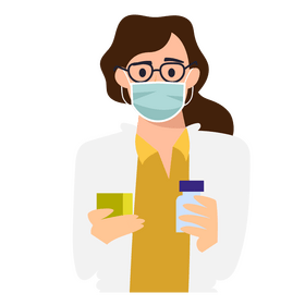 Woman pharmacist clipart