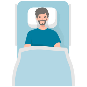 Patient on coma clipart