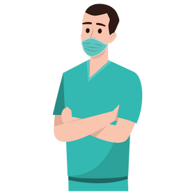 Young man nurse clipart