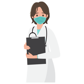 Young woman doctor clipart