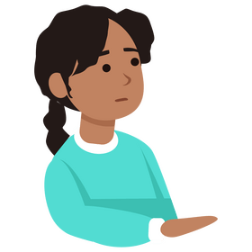 Girl serious clipart