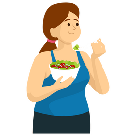 Fat woman diet clipart