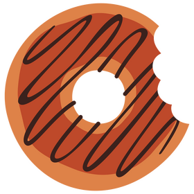 Bitten donut clipart