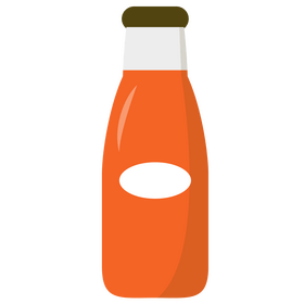 Carrot juice bottle clipart