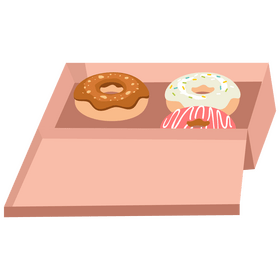 Donut box clipart
