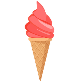 Ice cream strawberry clipart