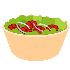 Salad bowl lettuce clipart