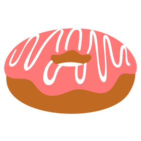 Strawberry donut clipart