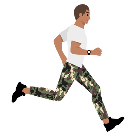 Soldier run clipart