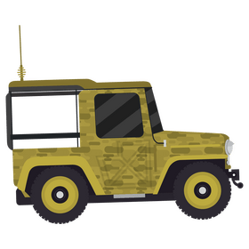 Military jeep clipart