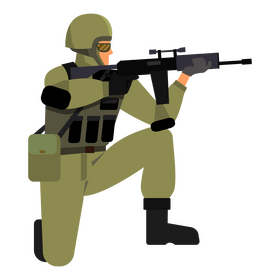 Soldier shoot clipart