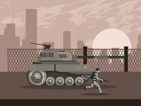War tank illustration vector