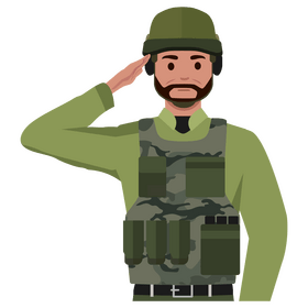 Experienced soldier clipart
