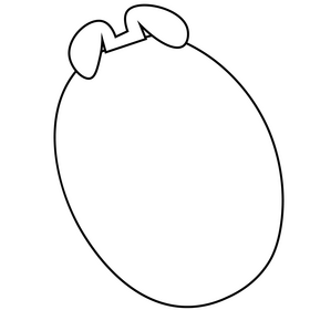 Cartoon feijoa black and white clipart