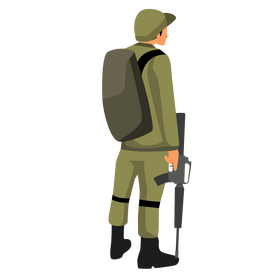 Soldier reporting clipart