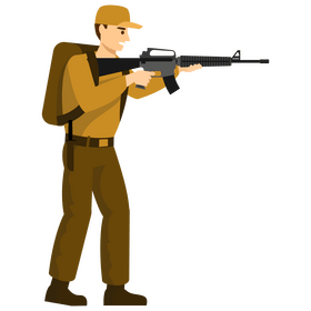 Military man clipart