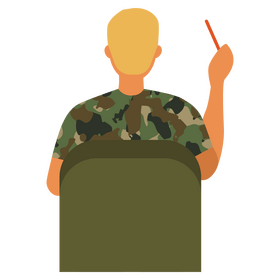 Soldier asking clipart