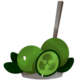 Feijoa ice cream illustration clipart