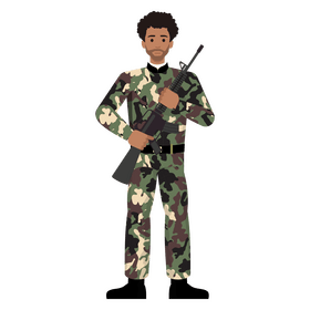 Soldier character clipart