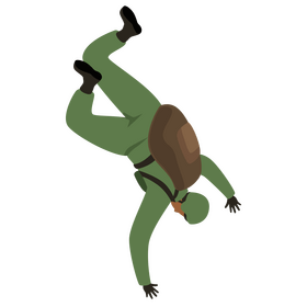 Soldier jump clipart