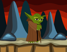 Yoda drawing vector