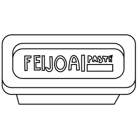 Feijoa paste black and white clipart