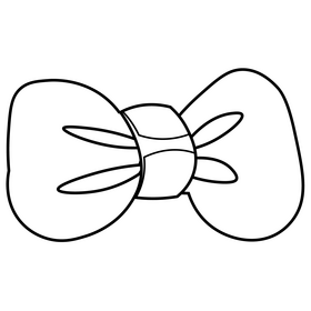 Butterfly bow tie black and white clipart
