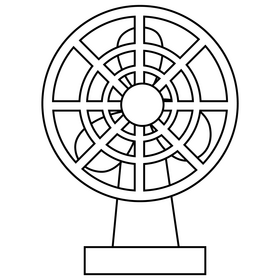Electric fan free black and white clipart