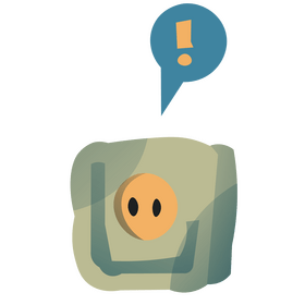 Cartoon power socket clipart