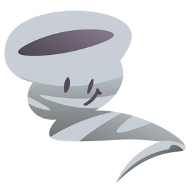 Happy tornado emoji cartoon clipart