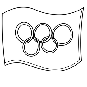 Free olympic flag black and white clipart