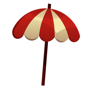 Beach umbrella cartoon clipart